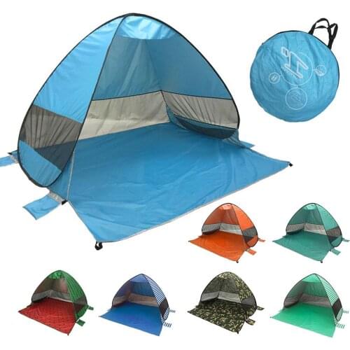 UPF 50+ Pop Up Beach Tent Sun Shelter Beach Shade Portable Tent With For Outdoor Activities Beach Traveling