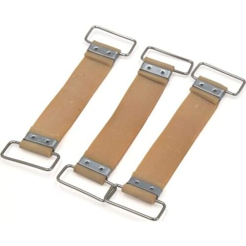 Uxcell 3 Pcs Brown Bettery Fixed Holder Rubber Strap Band Bandge for Motorcycle