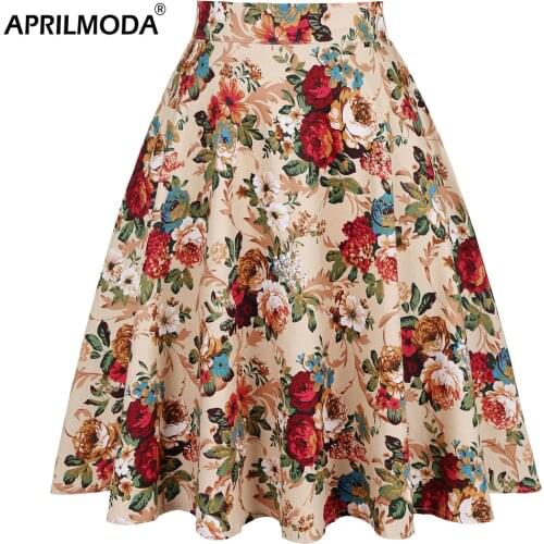 Elegant Women Pleated Office Midi Skirts A Line Steampunk Gothic Female 50s 60s Ladies High Waist Retro Swing Jurken Fashion