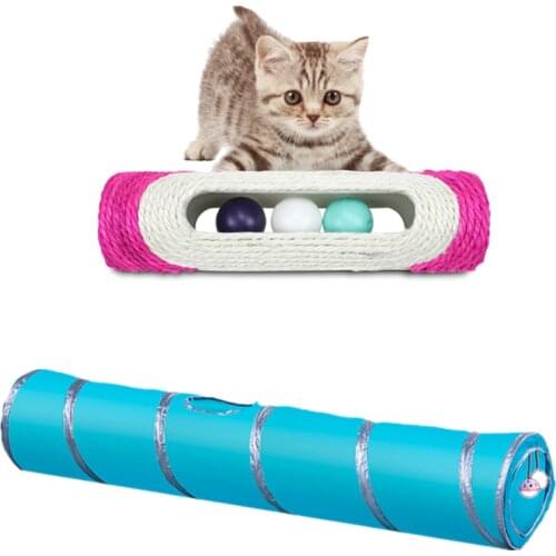 Cat Toy Funny Pet 2 Holes Tunnel Play Tubes Kitten Puppy Dog Play Tunnel Tubes Cat Scratching Toy