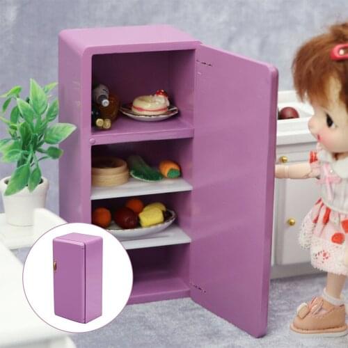 1:12 Dollhouse Kitchen Furniture Refrigerator Freezer Dolls House Decor
