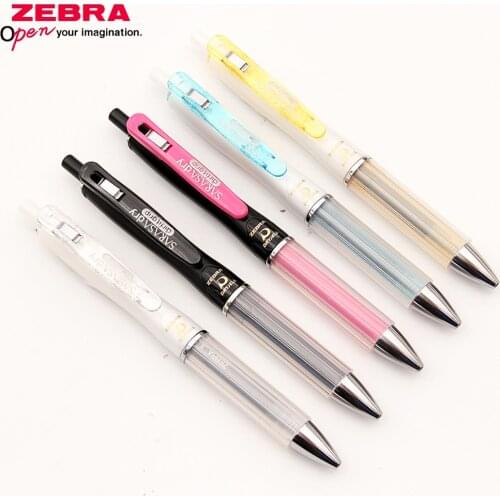 1+3Pcs Japanese ZEBRA JJZ49 Quick-drying Gel Pen Students press Air Cushion Anti-fatigue Signature pen 0.4/0.5mm