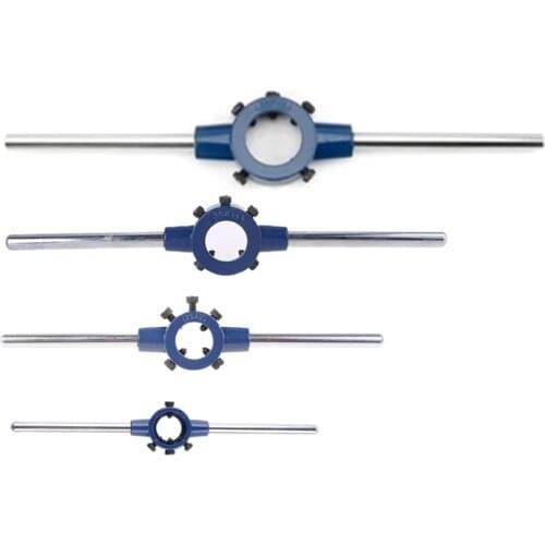 Metal M3-M6/M7-9/M10-11/M12-16 Dia Round Die Stock Holder,Thread Tap Wrench,Die Handle Wrench,Woodworking DIY Tools