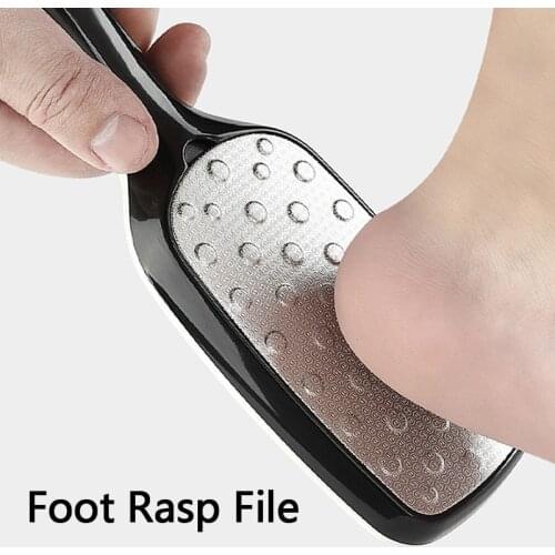 1Pc Stainless Steel Foot Rasp File Hard Dead Skin Callus Remover Double Sides Professional Pedicure Grinding Feet Skin Care Tool