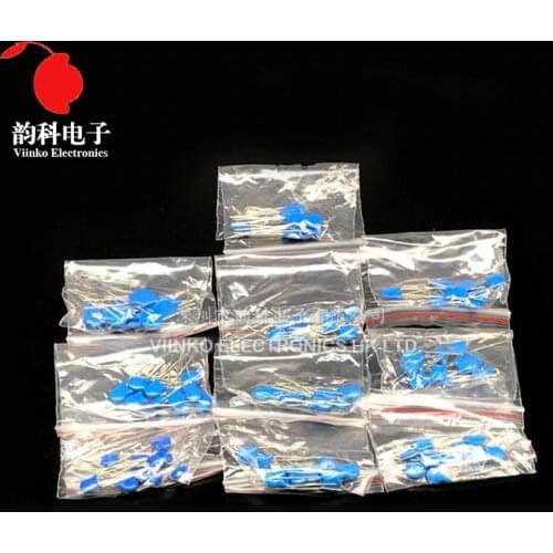 100PCS 2KV High Voltage Ceramic Capacitor Assortment Kit 2KV 102K 103K 152K 221K 222K 332K 471K 472K 561K 681K Capacitors set