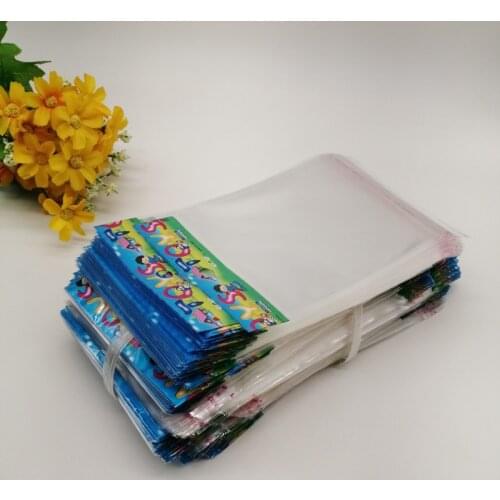 1000pcs Cartoon Toy Opp Plastic Bag Self Adhesive Cellophane Packing Bag For Jewelry Display Storage Bags Small Gift Bags Holes