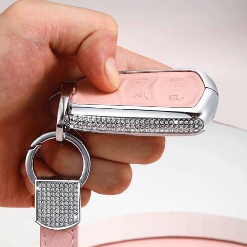 2020 Diamond Leather Car Key Case Cover Bag Key fob Shell Suitable For Cadillac ATS SRX XTS CTS XT5 CT6 Car styling Accessories