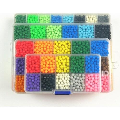 24 color Multicolor DIY Water Spray Magic Beads 3D Puzzle Educational Beads Kit Ball Game Toys for Children