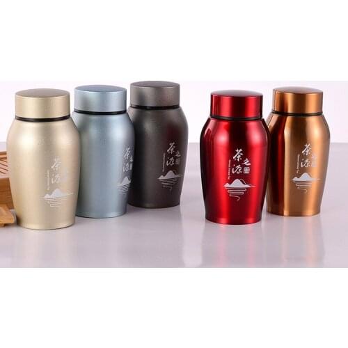 100g Stainless Steel Tea Jar Household Mini Portable Sealed Leak-proof Storage Tank Holiday Small Storage Jar