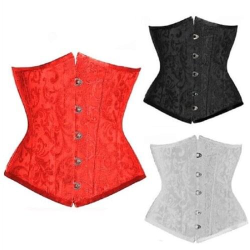 Plus size 5XL 6XL Sexy Waspie Waist Cincher Underbust Corset Bustiers Basque Lace up S-6XL