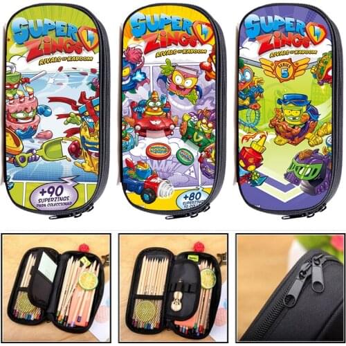 Super Zings Series 6 Pencil Case Cosmetic Case Storage Pouch Superzings Make Up Box Multifunction Stationery 3D Anime Kids Gifts