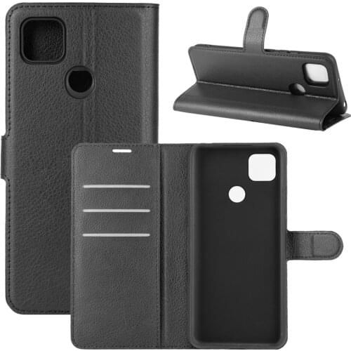 Flip Case For Redmi 9C NFC Luxury PU Leather Wallet Stand Flip Case On For Xiaomi Redmi 9C NFC Global Version Guard Protector