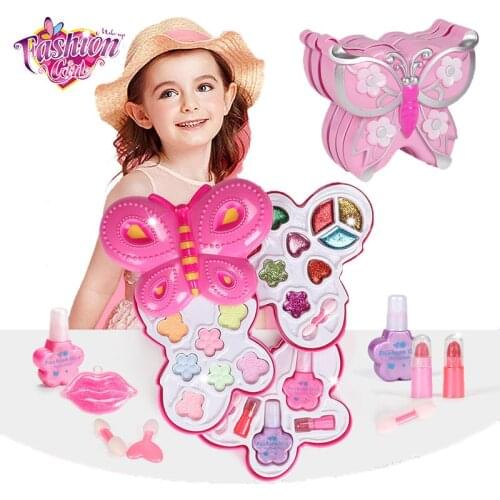 Kids Makeup Set Pretend Play Girls Non-toxical Washable Beauty Princess Kids Make Up Set Cosmetics toys for girls