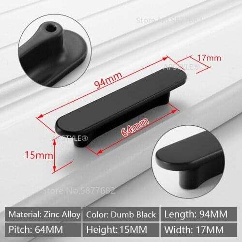 Arc Zinc Alloy Kitchen Cabinet Pull Silver Black Gold Cupboard Drawer Hardware Door Dresser Handle Nordic Style