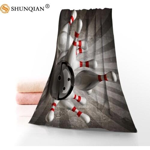 Hot Custom Bowling Ball Towel Printed Cotton Face/Bath Towels Microfiber Fabric For Kids Men Women Shower Towels A7.24-1