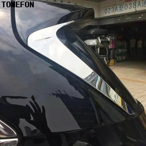 TOMEFON For Toyota Highlander Kluger XU50 2014 2015 2016 2017 ABS Chrome Spoiler Rear Tail Window Triangle Trim