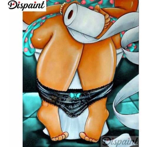 Dispaint Full Square/Round Drill 5D DIY Diamond Painting "Toilet woman" Embroidery Cross Stitch 3D Home Decor A11364