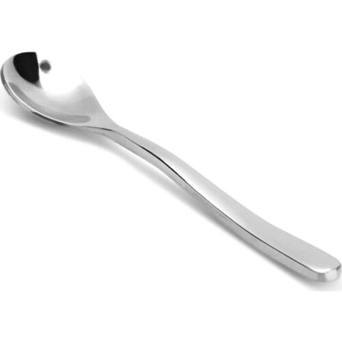 Kitchen Bar Coffeeware Coffee Scoops Thick Stainless Steel Crank Handle Coffee Dessert Stirred Spoon 4pc/lot