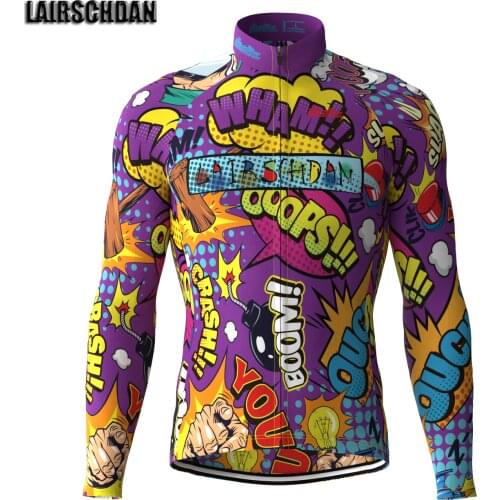LairschDan Autumn New Mens Breathable Riding Wear Long Sleeve Tops Road Bike Mountain Bike Zipper Cycling Jersey Divise Bici