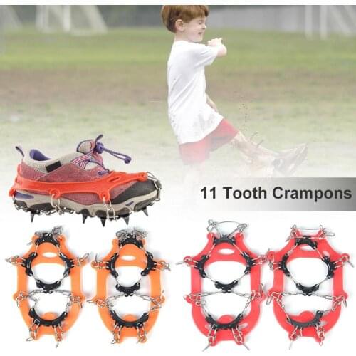 New Ice Claw Anti-skid Foot Cover Ice Grippers Traction Cleats Durable Silicone Spike Shoes Ice Crampons Snow Grips For Children