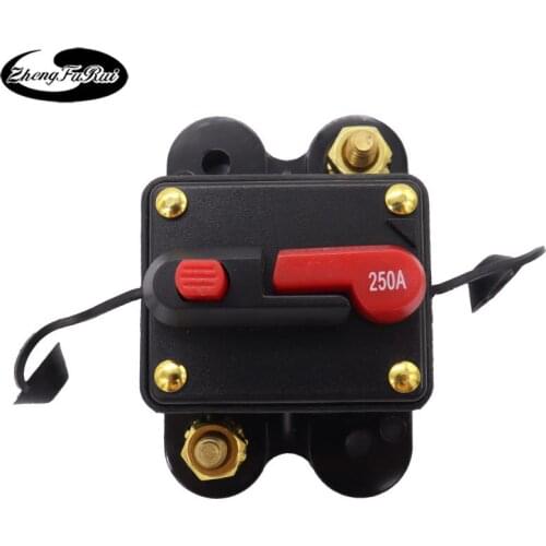50-300A car audio modification with switch automatic fuse holder power protection automatic recovery circuit breaker