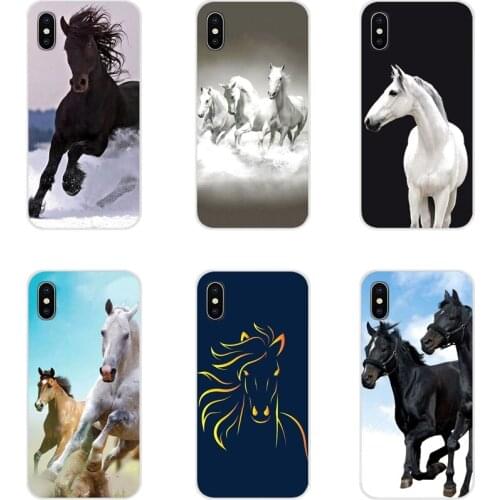 For Xiaomi Redmi 4A S2 Note 3 3S 4 4X 5 Plus 6 7 6A Pro Pocophone F1 Soft Transparent Cases Cover Running Horse clydesdale horse