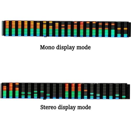Mono Stereo Music Spectrum LED Light Audio Level Indicator Amplifier VU Meter Clock for Car player Light Atmosphere Lamps