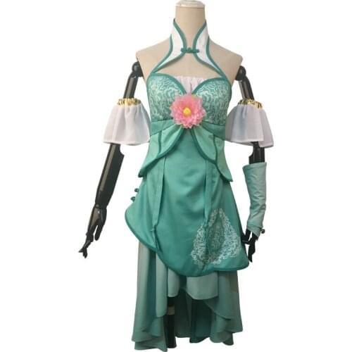 The Popular Game Cosplay Costume Bi Yao Classic dress Green Fairy dress