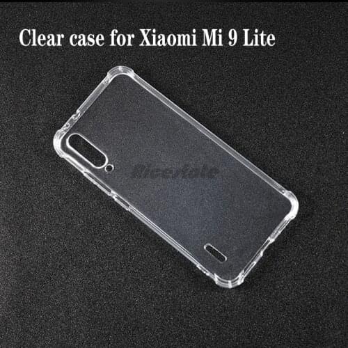 For Xiaomi Mi9 lite Clear Case Xiaomi Mi 9 lite Transparent Soft TPU Dropproof Shockproof Phone Case For Xiaomi Mi9 lite