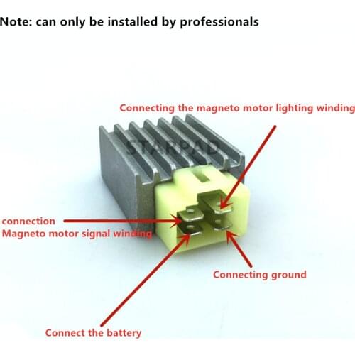 Universal Motorcycle Voltage Stabilizer Motor Bike 12V 6v Regulator Current Rectifier ATV Scooter 4 Pin AVR Autostabilizer