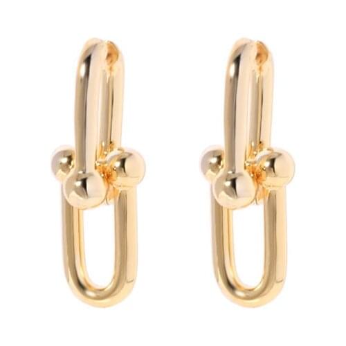 U-shaped Ear Buckle French Advanced Atmospheric Earrings Korean Temperament Gold Woman Earrings
