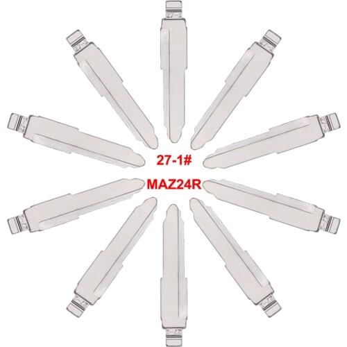 Keyecu 10 Pieces 27-1#, MAZ24R KEYDIY Universal Remotes Flip Key Blade for Mazda