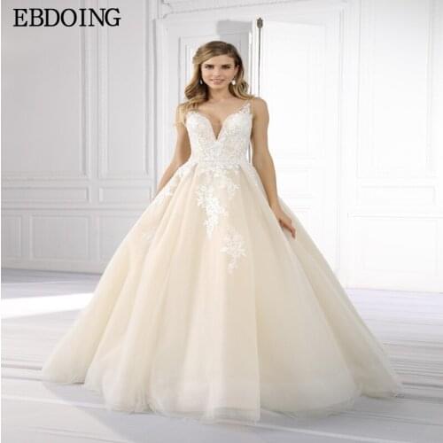 Vestidos De Novia New Arrive Wowen A-Line Wedding Dress Sleeveless V-Neck Neckline Long Floor-Length Plus Size Bride Gown