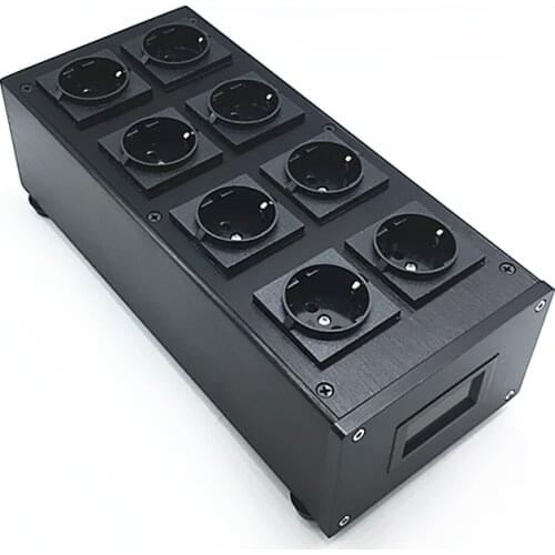 High-End hifi Audio Noise Filter, AC Power Conditioner, Power Filter, Power Purifier with EU Schuko socket Outlets power strip