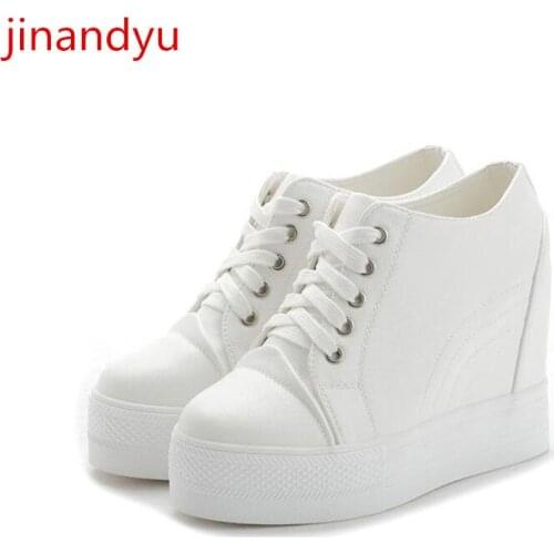 Wedges Shoes for Women Platform Sneakers Hidden Heel Lace Up Fashion Black White Shoes Woman Wedge Sneaker Casuales Ladies Shoes