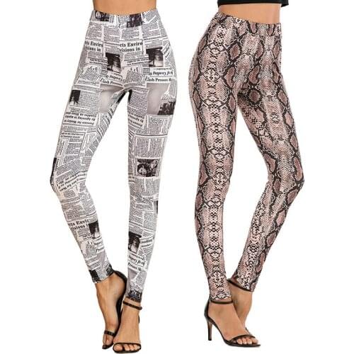 Woman Casual Print Slim Pants 2021 Summer High Waist Sports Trousers Female Chic Sexy Bodycon Long Pants