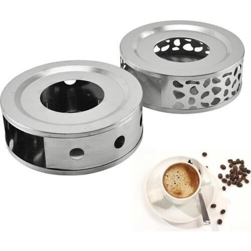 1Pc Tea Warmer Household Tea Stand Candle Base Hollow Out Stainless Steel Heater Stand for Teapot Cups