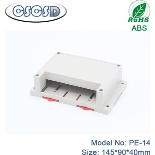 1pcs/lot 145*90*40mm plastic enclosure for electronic device din rail enclosure plastic enclosure din rail