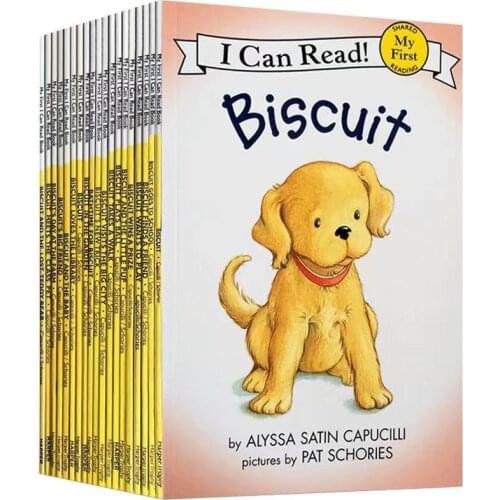25 Pcs I Can Read Biscuit Dog Biscuit Story Point Reading English Picture Book With Maiya Pen