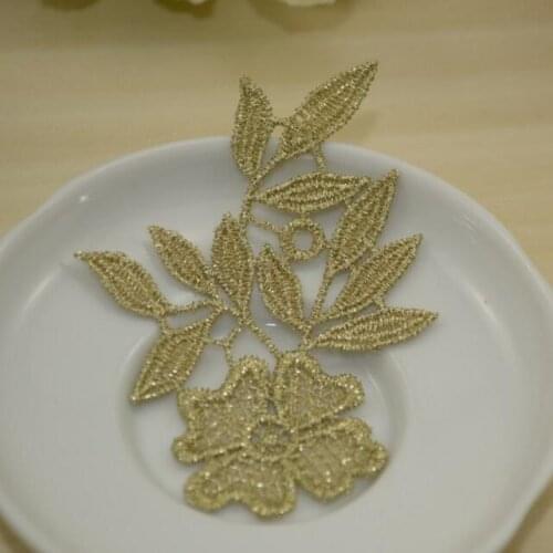 30pieces Lace Patch High Quality Delicate Lovely Golden DIY Crafts Venice Decals Lace Applique Handmade Garment Accessories