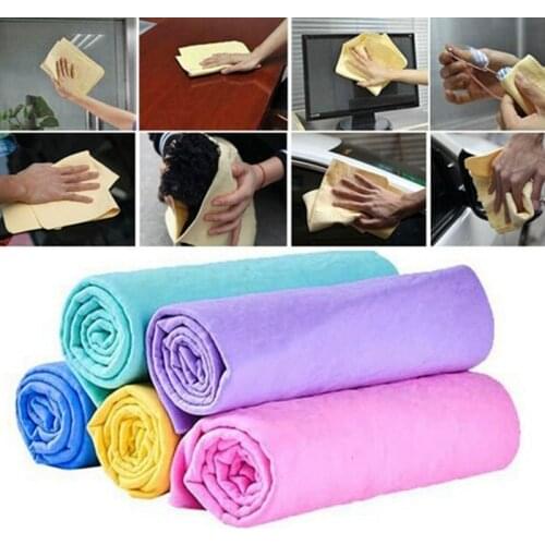 43*32cm PVA Chamois Car Wash Towel Cleaner car Accessories Car care Home Cleaning Hair Drying Cloth
