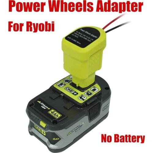 Power Wheels Adapter for Ryobi 7.2-20V Lithium Ni-MH Battery Dock Power Connector 14 AWG DIY Tools