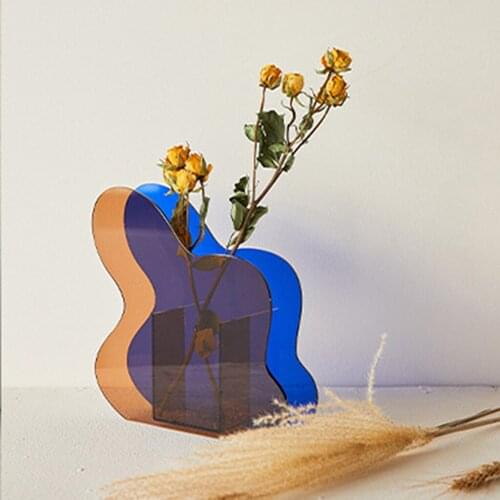 Acrylic Flower Vase Modern Novelty Desktop Decoration Workshop Windowshop