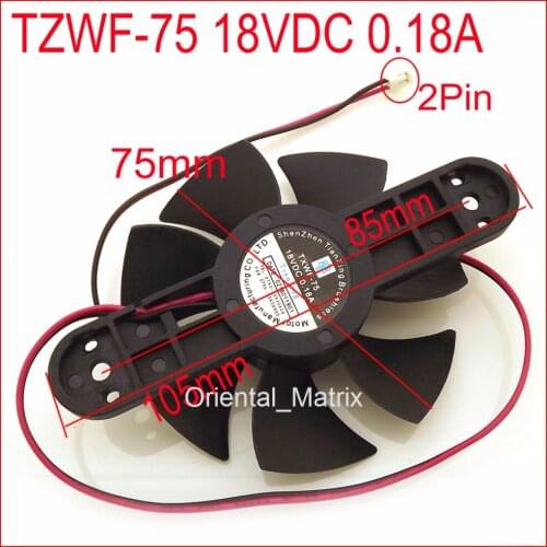 Free Shipping BRUSHLESS DC FAN TXWF-75 PD-8025MS 75mm 18VDC 0.18A 2Pin For C21-RH2101/RH2102 Induction Cooker Cooling Fan