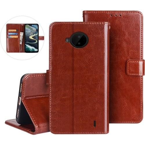 For Nokia C20 Plus Case 6.5" Leather Case On For Coque Nokia C20Plus Premium Magnetic Flip Wallet Cover Phone Cases Fundas