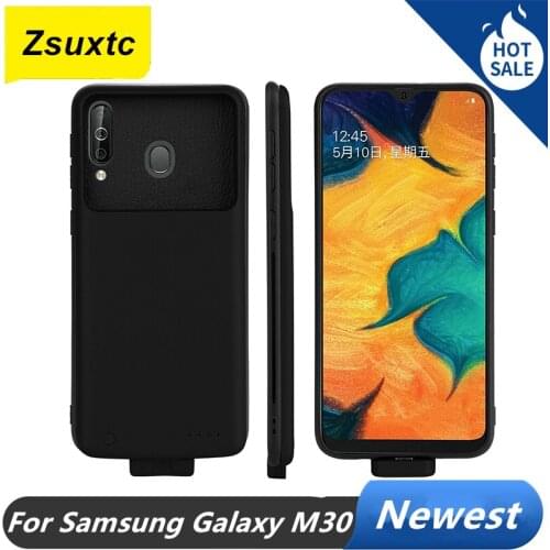 For Samsung Galaxy M30 Battery Case 5000 Mah Smart Charger Bank Power Case For Samsung Galaxy M30 Battery Case