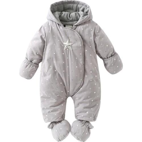 New 2018 hot sell winter High quality Outdoor For winter coat newborn overalls cold-proof warm Baby Romper