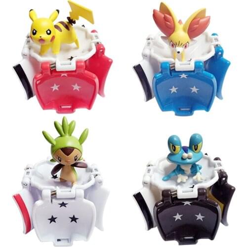 TOMY Pokémon Pokemon Ball 4 Pikachu Pokémon Pokemon Deformation Toy Movable Doll Model Toy Childrens Game Toy Gift
