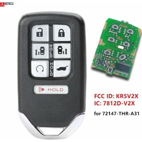 Keyecu Replacement for Honda Odyssey 2018 2019 Remote Car Key Fob 433MHz FCC ID:KR5V2X 72147-THR-A31 7 BUTTON REMOTE DRIVER #2