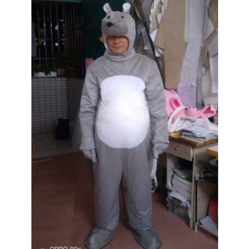 Chic Carnival Cartoon Character Mouse and Head Mascot Costume Suits Cosplay Dress Clothing Advertising Promotion Halloween Adult